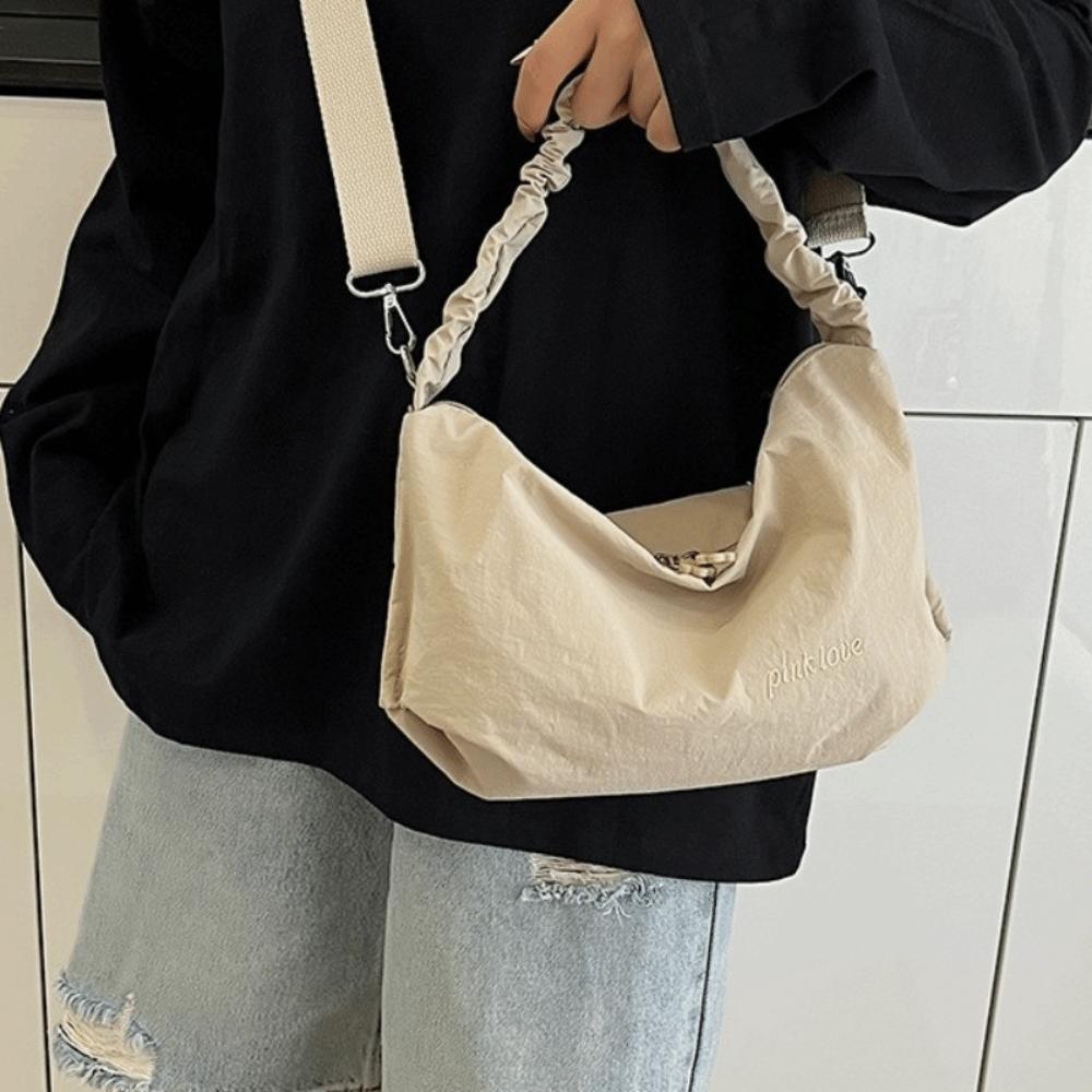 Leight Weight Nylon Crossbody Bag Leisure Women's Handbags Korean Pleated Shoulder Bag  Teenagers