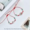 6-Pack Santa Claus Crystal Bead Bracelet Christmas Tree Holiday Parties Christmas Bracelets