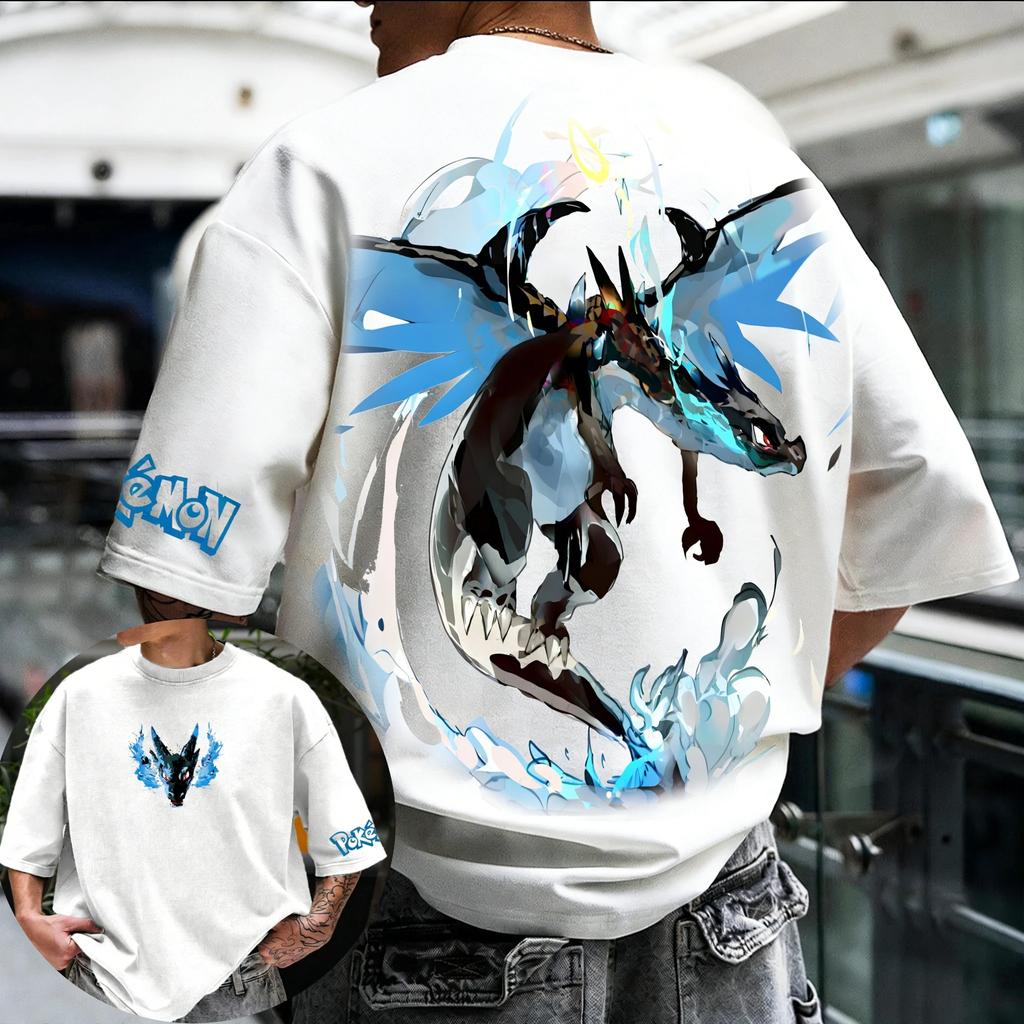 2026 Pokémon Anime Pikachu Gengar Peripherie Gedrucktes Kurzarm Herren Damen Locker Sportlich Bequem Baumwolle Paar T-Shirt