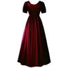 Medieval Satin Dress Halloween Cosplay High-Waisted Ball Gown Victorian Tea Dress