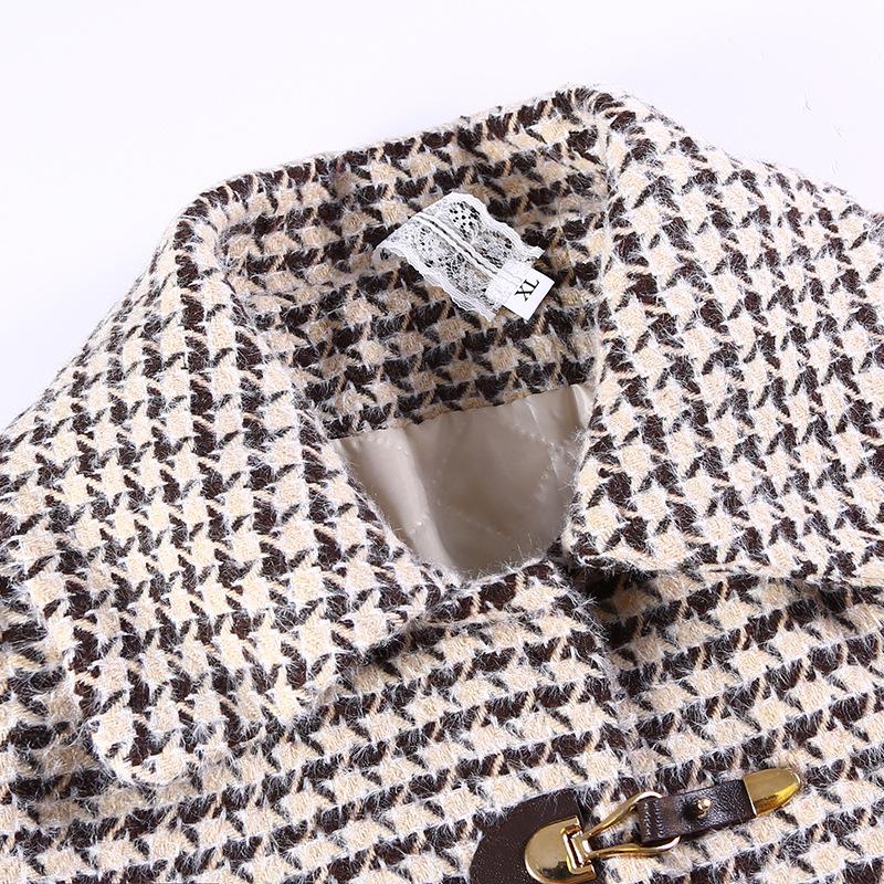 2025 Fashionable Plaid Woolen Jacket for Women, Perfect for Middle-Aged Moms and Seniors