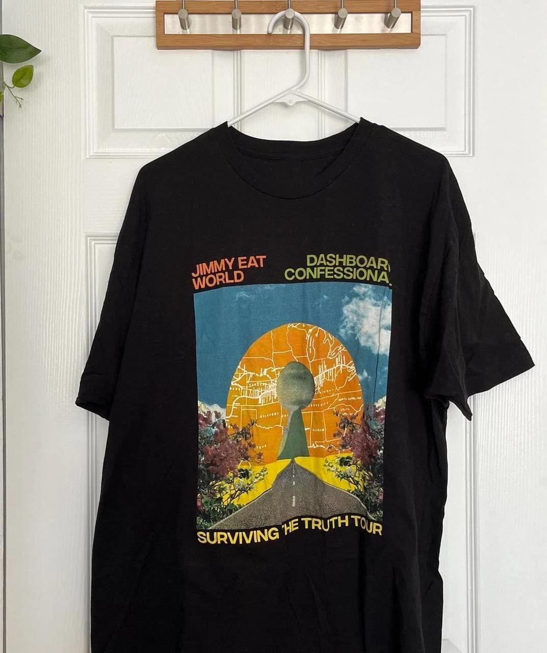 Men s and Women s T-shirts VTG Jimmy Eat World Band Short Sleeve Cotton Black XS