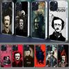 Edgar Allan Poe Clear Phone Case For Iphone 17 Air 16 Pro Max 15 Pro 14 Plus 17E 16E 11 13 12 Mini Cover Cases Fundas Cell TPU C