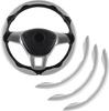 Carbon Fiber Split Anti-Slip Car Steering Wheel Cover with Universal Clips for All Seasons
