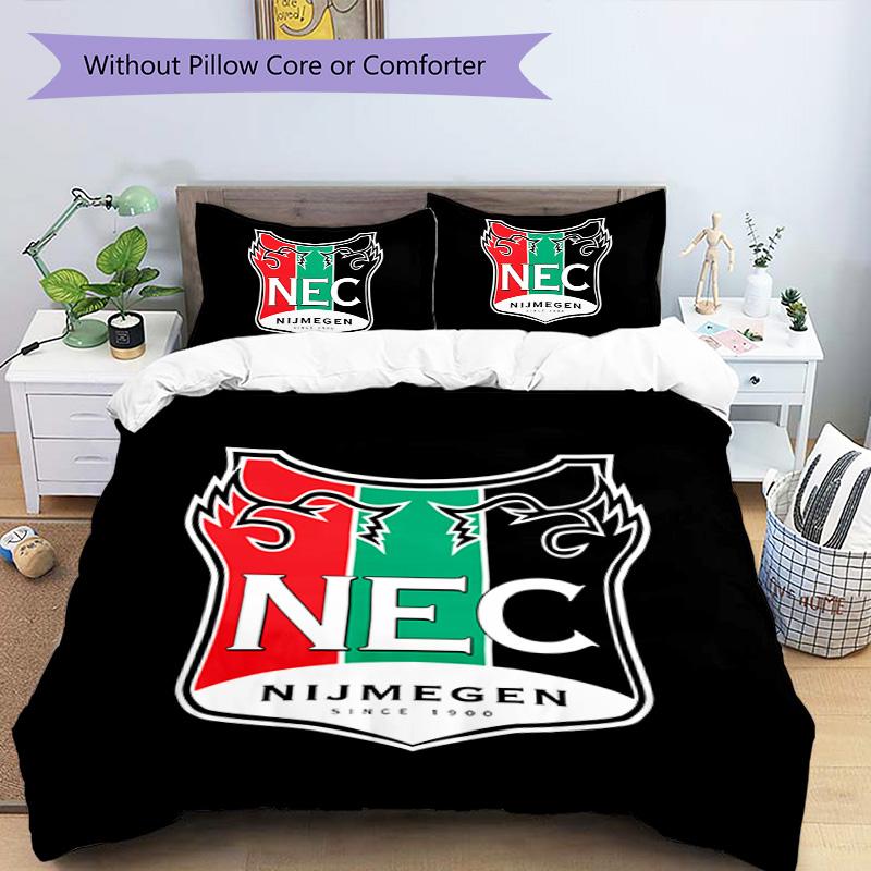 NEC Nijmegen Pattern Bedding,Quilt Set Quilt Cover Pillowcase Home Birthday Gift (1*duvet Cover+2*pillowcase,without Core)