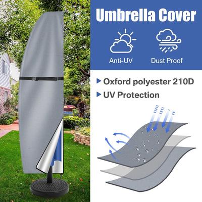 Patio Umbrella Parasol Cover Outdoor Anti-UV Protective Cover Waterproof Patio Umbrella Cover with Zipper Parasol Rain Cover
