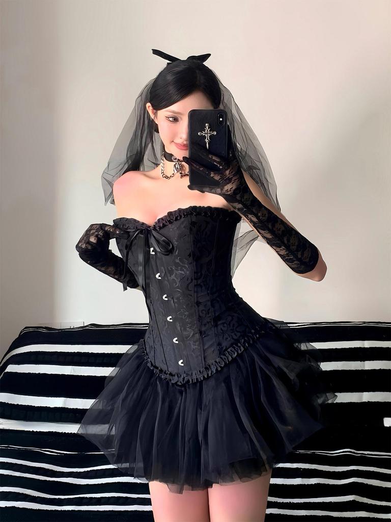 Schwarzer Schwan Halloween Ballett Kostüm: Sexy Teufel & Engel Outfit