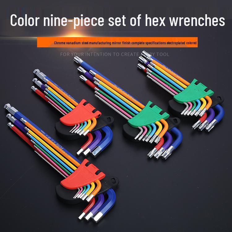 FortColor Hex Wrench & Screwdriver Set: 6-Point, Ball Head Combination Tool