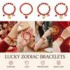 Neues rotes Perlen Glückspferd Armband Glücksbringer Elegantes Design Perlenarmband Dehnbar Neujahrsarmband Damenschmuck