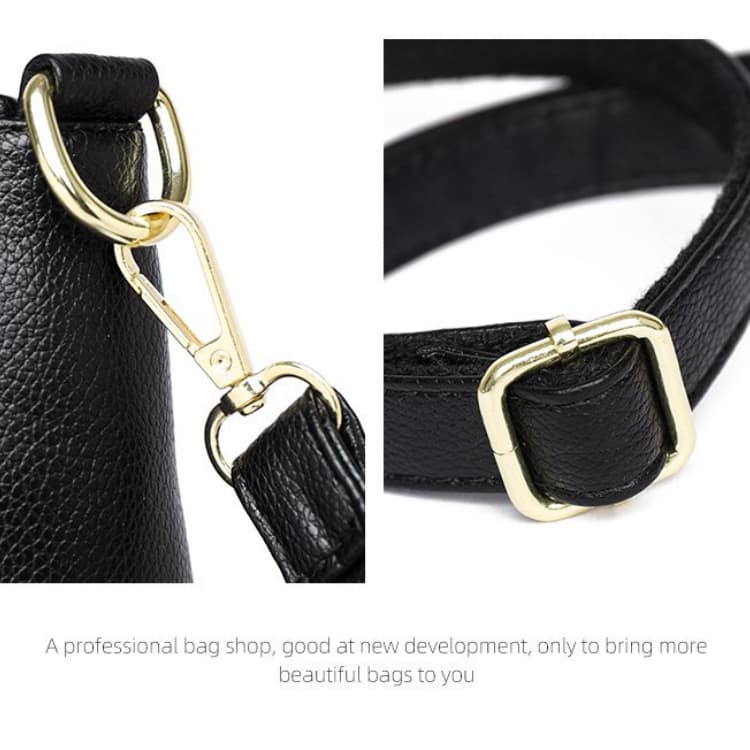 Lychee pattern leather commuter shoulder bag women's messenger bag