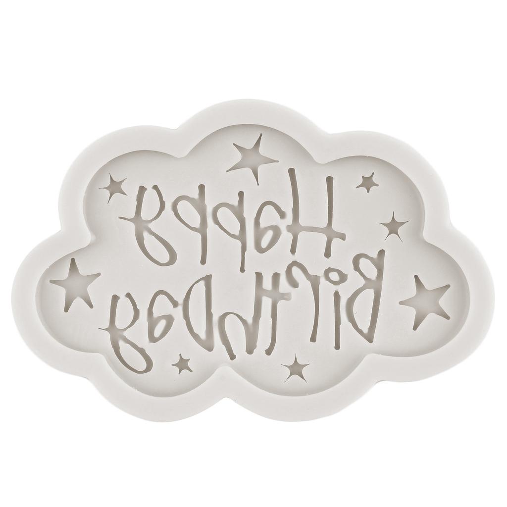 DIY Wolke Form Alles Gute Zum Geburtstag Buchstaben Silikon Form Cupcake Backen Schokolade Fondant Formen Süßigkeiten Kuchen Dessert Dekorieren Werkzeuge
