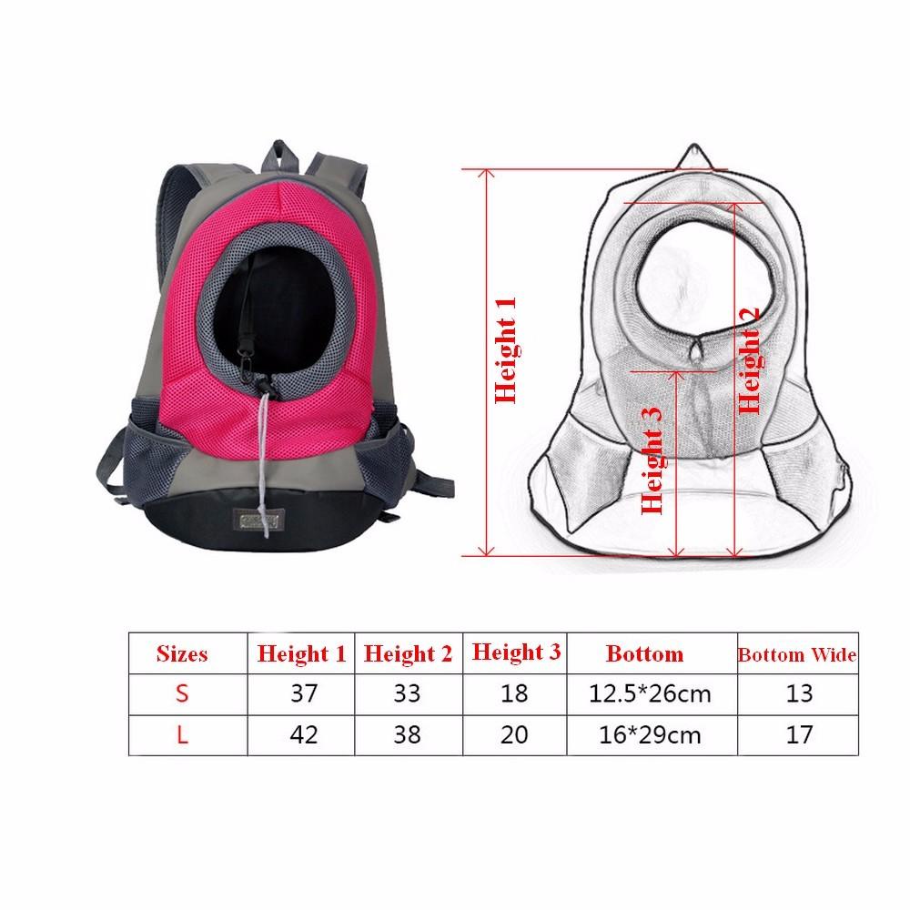 Haustier Hundetransporttasche Haustier Rucksack Tasche Tragbar Reise Tasche Haustier Hund Vordertasche Netz Outdoor Wandern Kopf Heraus Doppelschulter Sport DB