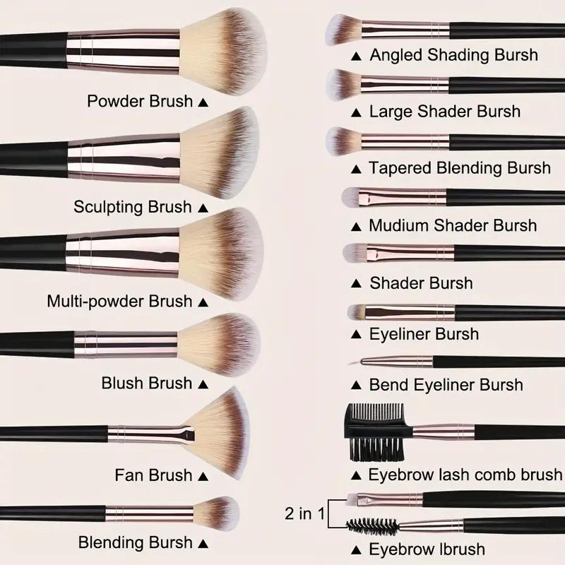 Complete Professional Makeup Brushes Set All in One Kit for Eyeshadow Eyeliner Fa and Detailed Cosmetics Application Tools