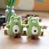 Lovable Avocado Bear Plush Doll Mini Stuffed Toy Key Holder Accessory Bag