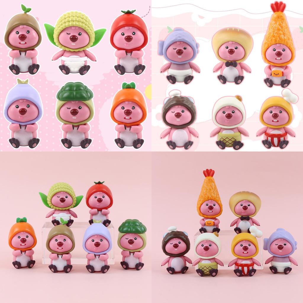 Loopy Foodie Biber PVC Figur Handgefertigt Auto Schreibtisch Ornament Mädchen Geschenk