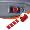 Red Carbon Fiber Interior Door Handle Bowl Trim Sticker for Honda Pilot 03-08