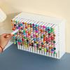 Mark Pen Storage Box Acrilico trasparente Doppio strato 18 scomparti Desktop Art Marker Pen Matita Divisore Organizzatore Forniture per la casa