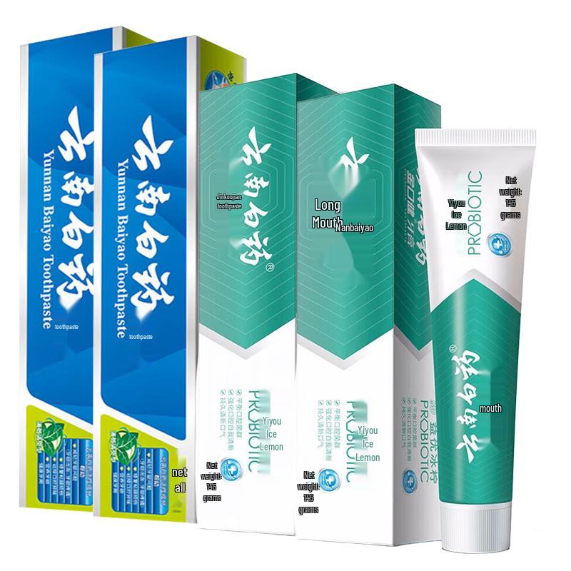 Набор из 4 упаковок зубной пасты Yunnan Baiyao & Jinkoujian