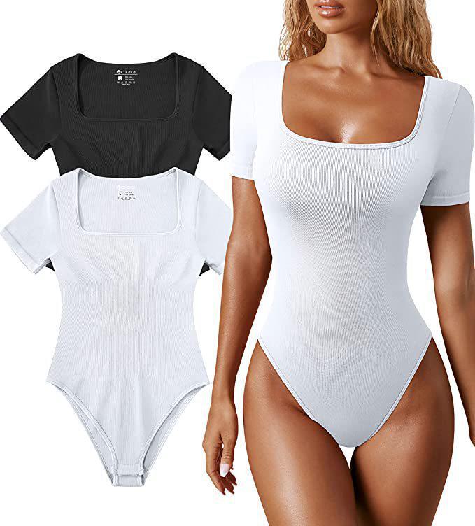 2023 Summer Women's Yoga Ribbed Short Sleeve Jumpsuit