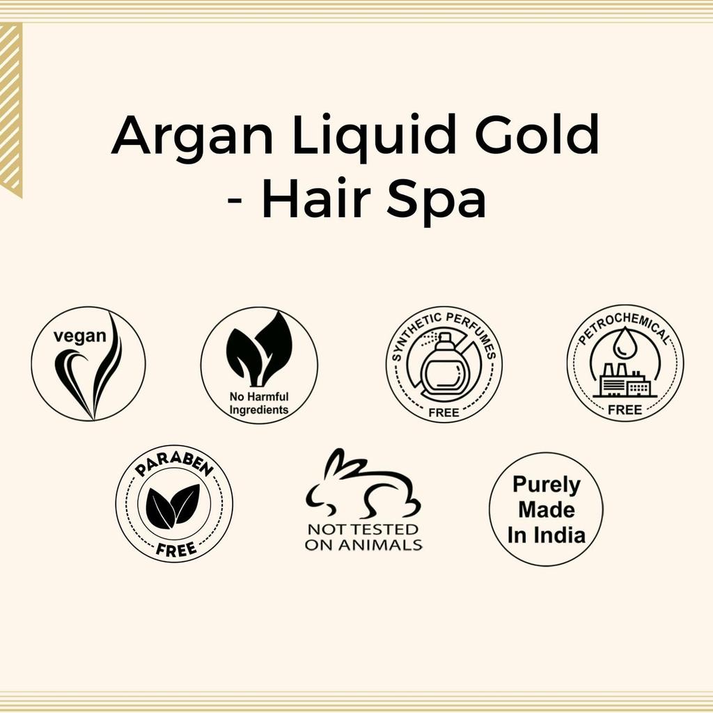 Спа-набор для волос (100 г), Argan Liquid Gold Hair Spa Kit,  Aroma Treasures