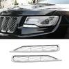 Chrome ABS Headlight Cleaning Trim Cover Decor for Jeep Grand Cherokee 2014-2016