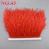 10Meters Ostrich Feathers On Ribbon On Tape 10-15Cm 4-6" Feather Trim Boa For Clothes Sewing White Fringe Dress Skirt Decor Diy