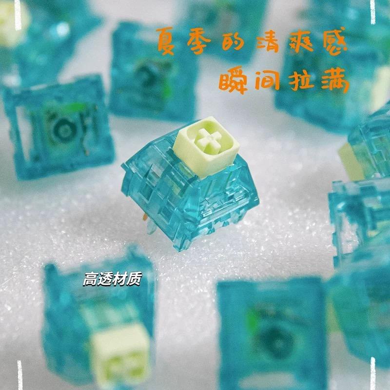 

Kailh BOX Summer Switch 5 Pins Clicky Tactile Switches DIY Mechanical Gaming Keyboard Sound Crisp 55gf Factory Lubed Custom Kit 10 PCS