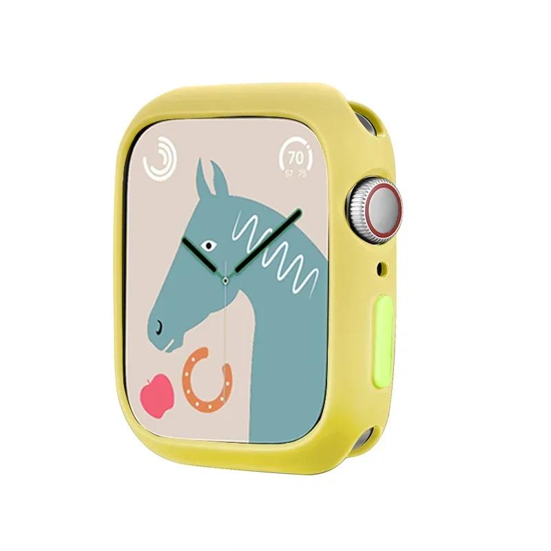 NEW Candy Soft Case for Apple Watch Cover 9 8 7 6 Se 5 4 3 45 42mm 38mm Protection Iwatch Serier 44mm 40mm 41mm Silicone Bumper
