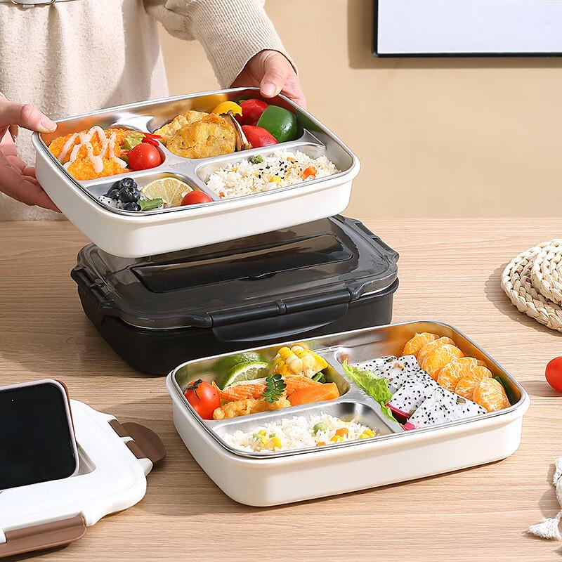 Star Orange XC-G105 3-Compartment 304 Stainless Steel Lunch Box