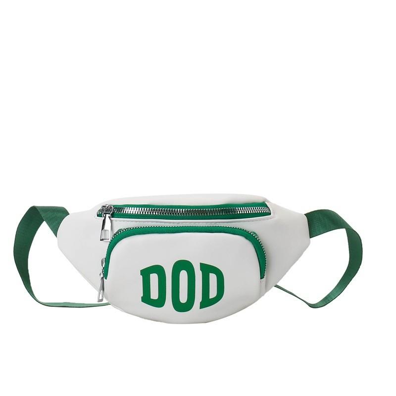 Waist Letter Printed Bag One Shoulder Crossbody Adjustable Strap Shoulder