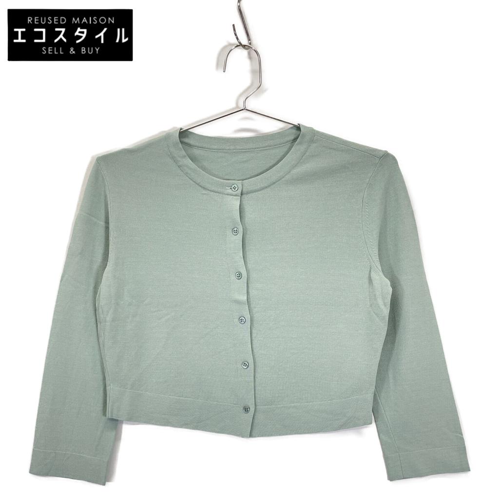 FOXEY 36823 Blue Crew Neck Cardigan tops 38 blueUsed