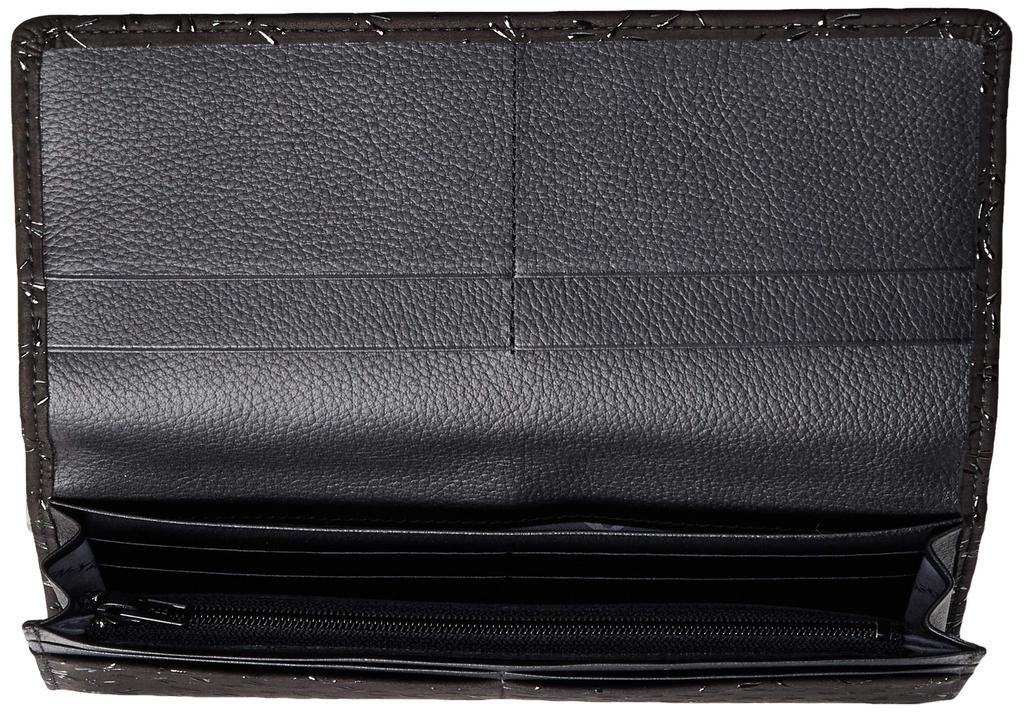 Long Billfold Black Deerskin x Black Dragonfly Pattern [Indenya] Wallet, M, 2109-01-008, Lacquer,