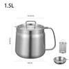 304 Stainless Steel Covered Oil Filter Pot  Household Fryer  Oil Storage Tank Pig Oil Tank  Oil Residue Separation Tool