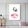 Nowoczesna moda piękne oczy czerwone usta artystyczna ściana płótno artystyczne druk na płótnie plakat na ścianę zdjęcia do makijażu sklep Home Decor TB49