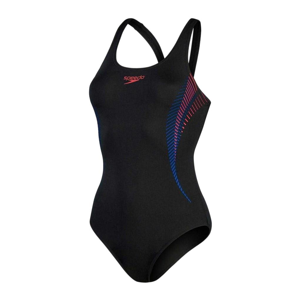 Speedo Womens/Ladies Placement Abstract Muscleback One Piece Swimsuit