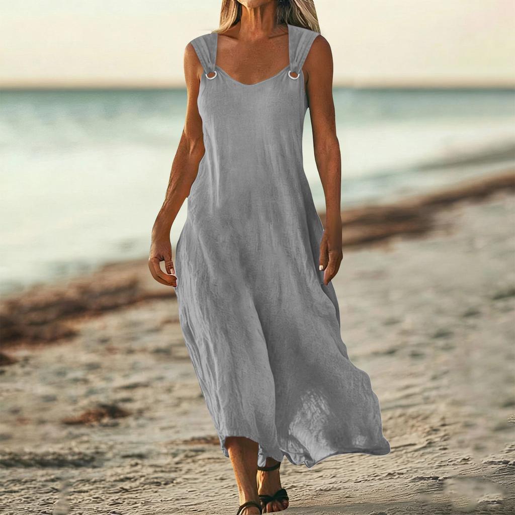 Abiti estivi da donna senza maniche vestibilità ampia abito da sole abiti da spiaggia per donna abiti eleganti per donna abiti per le vacanze per donna 2026