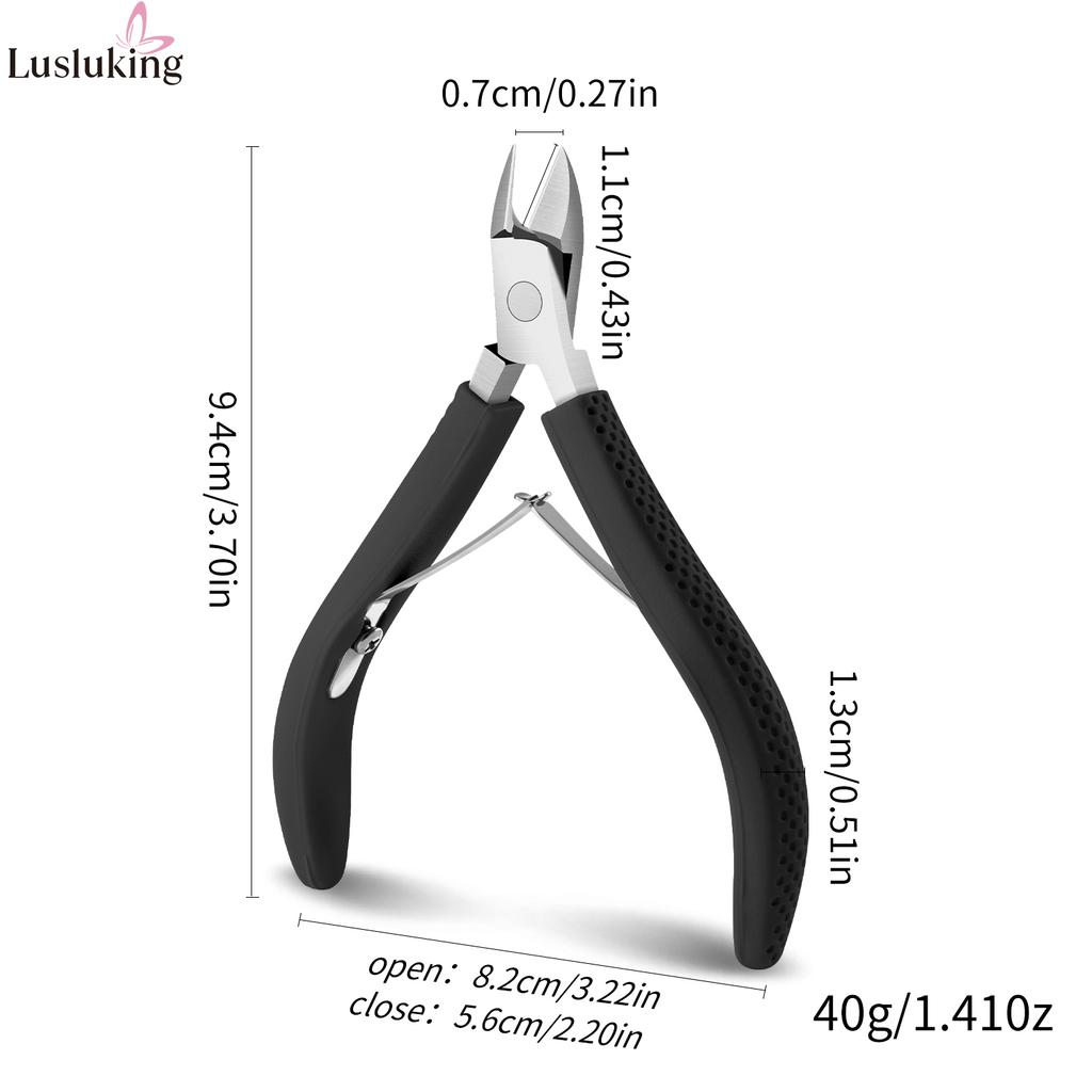 New Nail Cuticle Scissors Manicure Remover Dead Skin Nippers Stainless Steel Cuticle Cutters Fingernail Clipper Silicone Handle
