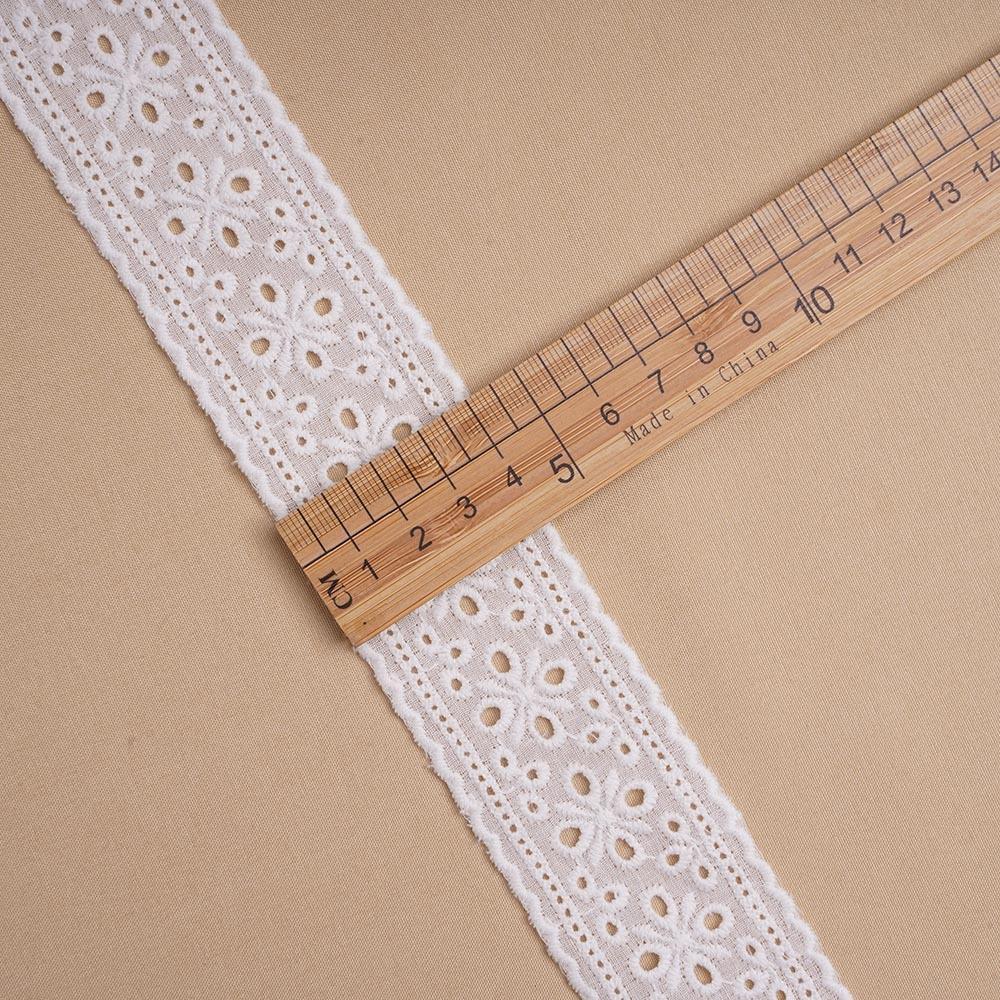 

3 метра/лот 4 см белый хлопок ажурный вышитый кружевной материал для отделки