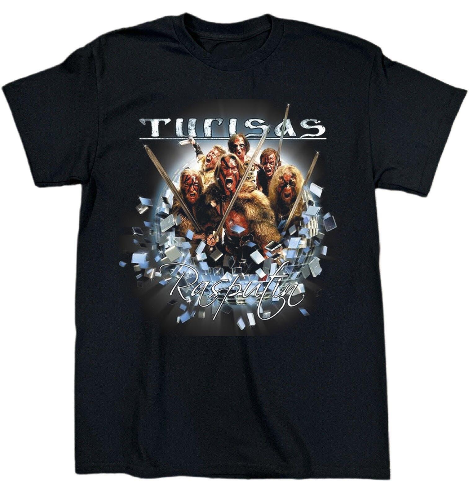 NEW Turisas Band Rasputin Album Heavy Cotton Black T Shirt S-5XL CM634 S