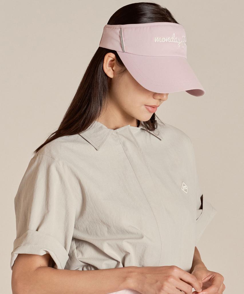 MONDAYFLOW Wide-Brimmed Sun Visor_Pink