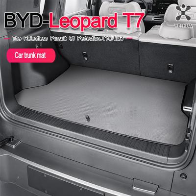 For BYD 2025-26 Formula Leopard Titanium 7 TPR Carbon Fiber/TPE Trunk Mats Cargo Liner,Non-slip Carpet Back Seat Protector Boot