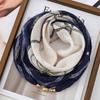 Sciarpa Quadrata in Seta Chiffon con Fibbia Magnetica di Lusso per Donna, Protezione per il Collo, Sciarpe alla Moda per l'Estate
