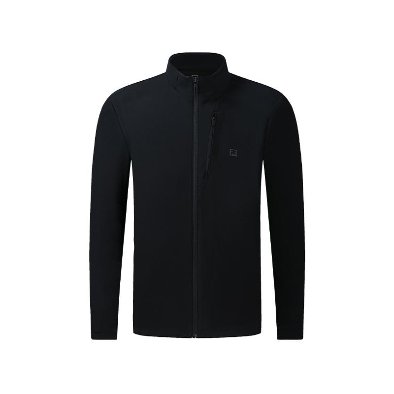 Fila Fitness Fashion Versatile Simple Jacket Men Jackets Deep-Black A11M641502FBK