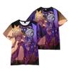 Camiseta con Estampado Integral 3D de Sundrop Moondrop FNAF Security Breach Gradiente Morado, Camiseta Gráfica de Dibujos Animados de Animatrónicos Sol y Luna