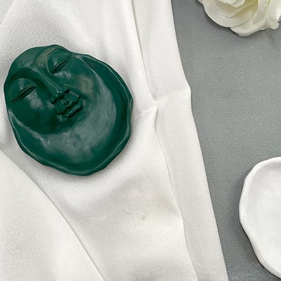 Modern Face Jewelry Dish Small Resin Trinket Tray Aesthetic Ring Necklace