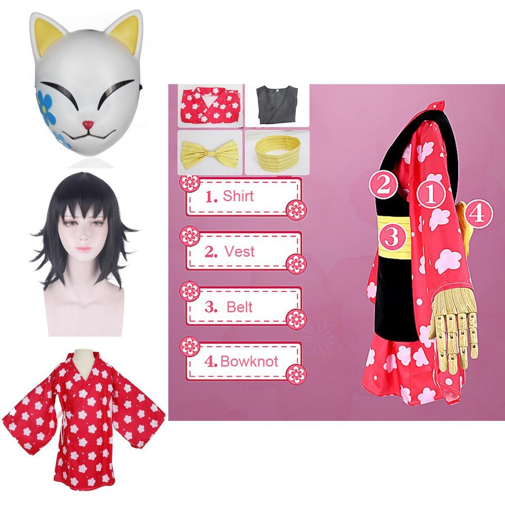 Exquisites Demon Slayer Kimetsu No Yaiba Makomo Cosplay Kostüm für Damen mit perfekten Nähten und atmungsaktivem Stoff