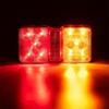 2pcs 12-24V 10LED Rear Tail Light Brake Stop Indicator Lamp For Trailer Truck Van Caravan