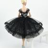 Mini Black Princess Doll Dress Wedding Dress Fluffy Skirt Multilayer Lace Tutu Dotted Doll Dress For Dolls Party Dress Clothes