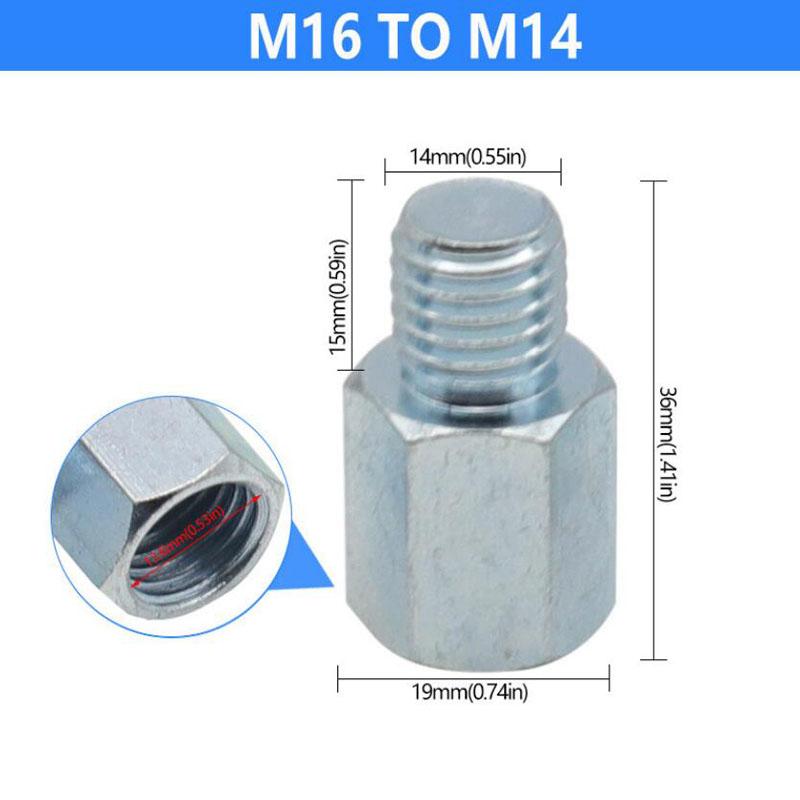 Adaptor Multifuncțional M14 La M10/M16 sau M14 La 5/8-11 sau 5/8-11 La M14 Convertor Universal de Filet pentru Roată și Disc de Lustruire