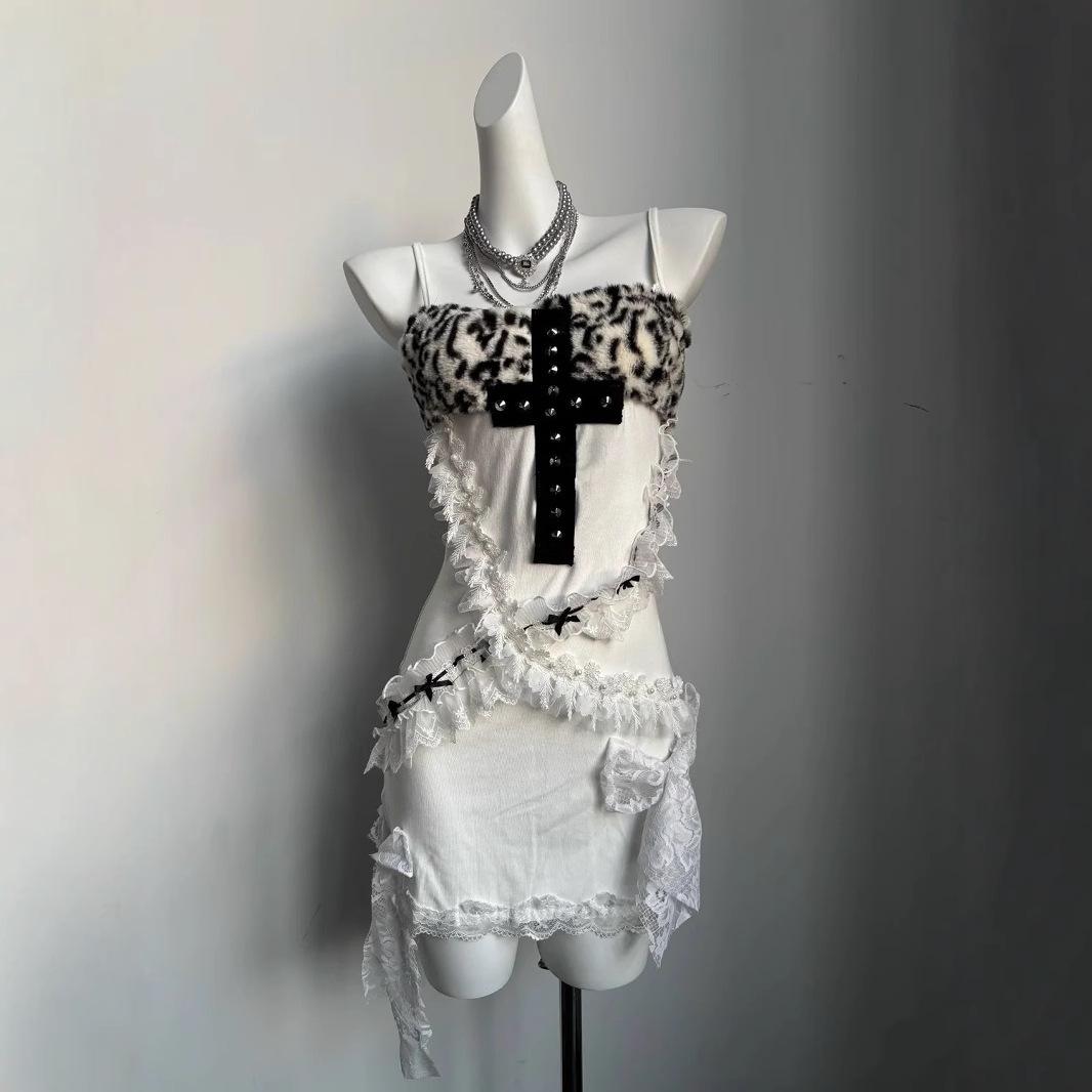 

Американское платье-майка на шнуровке с леопардовым принтом заката Small